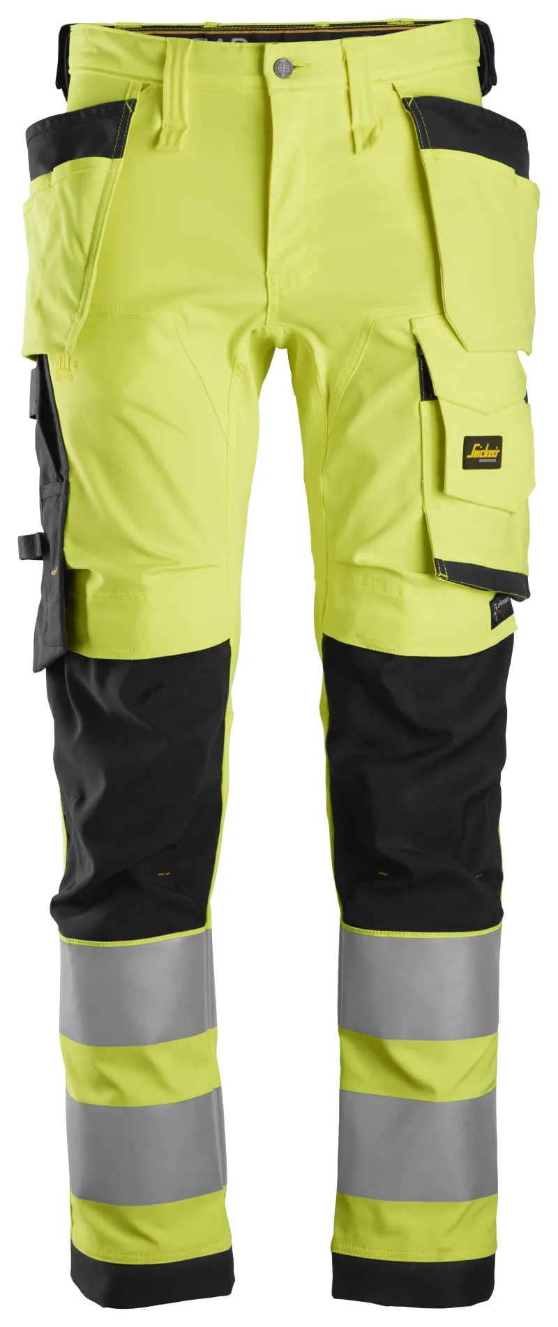High-Vis, Arbeidsbukse med stretch og hylsterlommer, Klasse 2