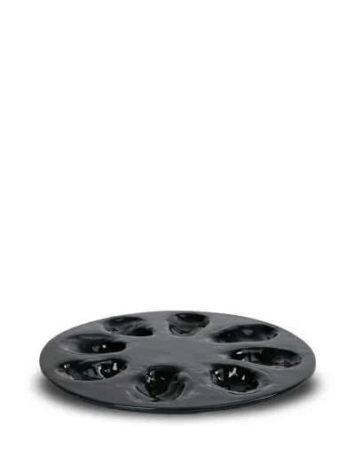 Serving plate Oyster (4) Grey