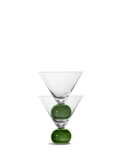 Glass Spice 2pcs/set Clear/dark green