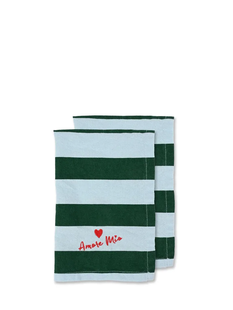 Napkin Love 2pcs/set Green/light blue
