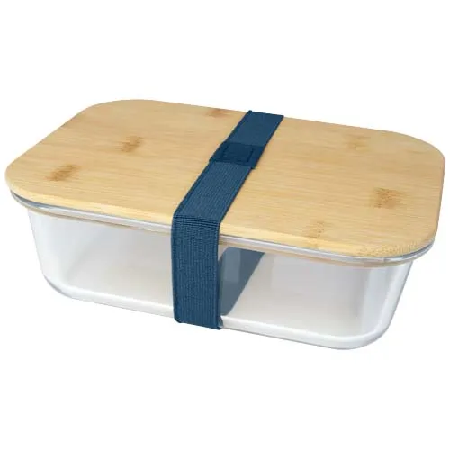 Roby 1000 ml matboks av glass med bambuslokk