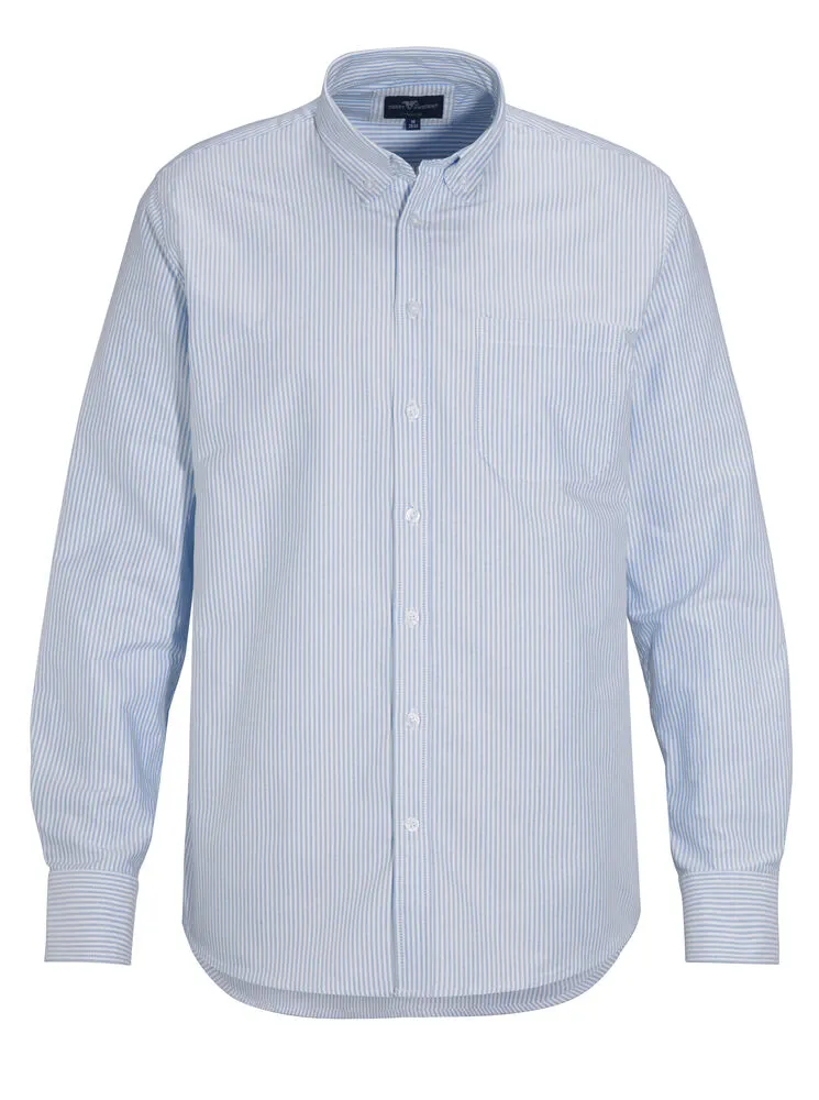 White / Light Blue Stripe