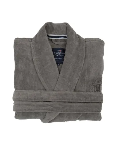 Hotel Velour Robe Gray