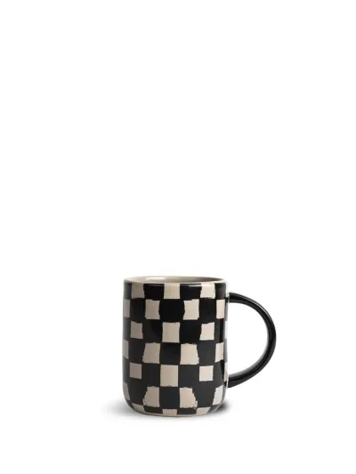 Mug Liz check Black/beige