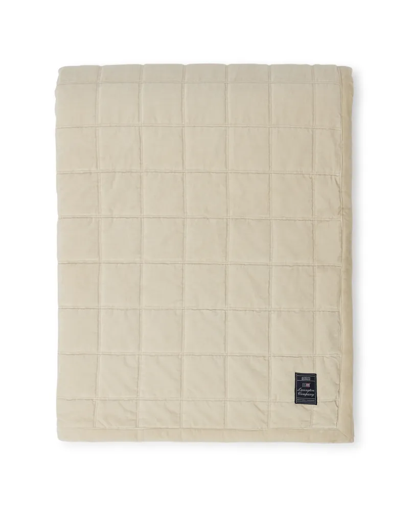 Quilted Cotton Beedspread Lt. Beige 160x240