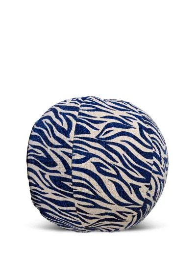 Pillow Anima zebra round Blue