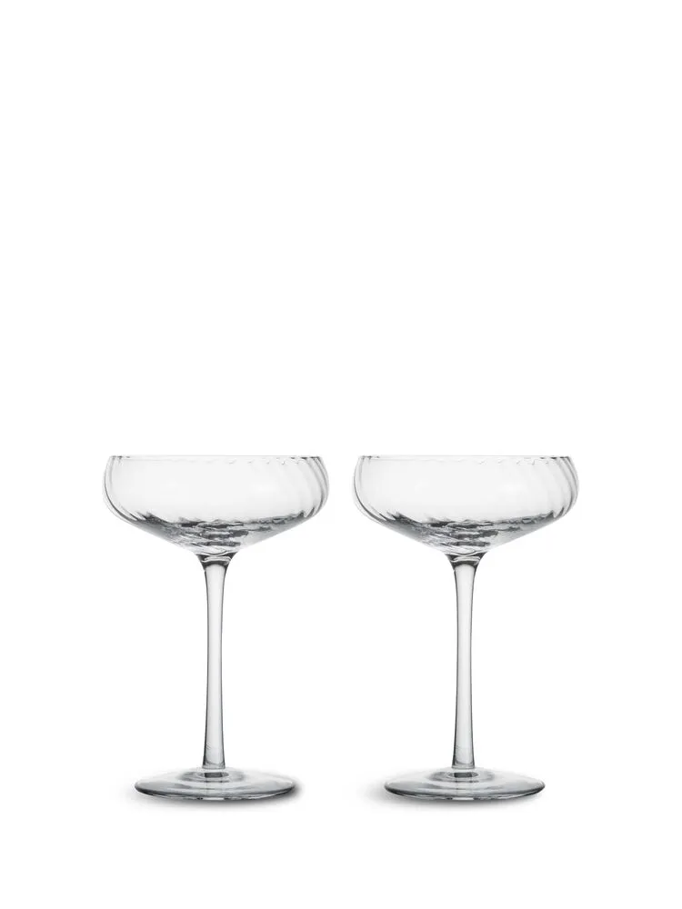 Champagne saucer Opacity 2pcs/set Clear