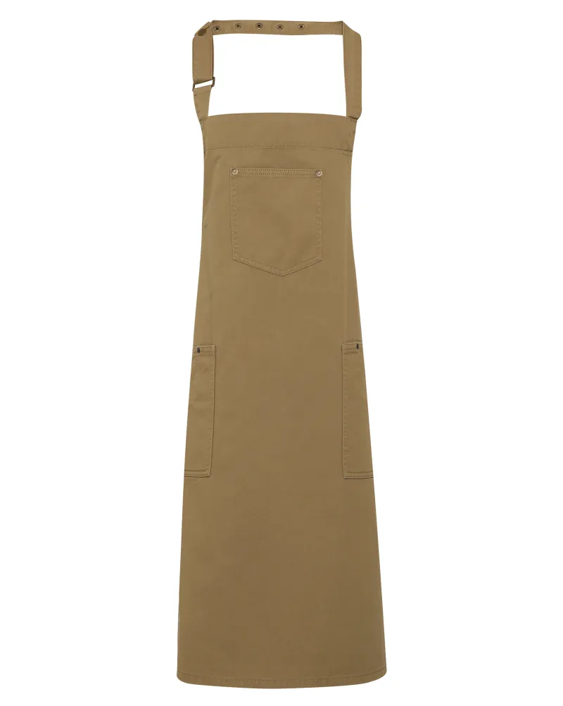 Chino Bib Apron Stål