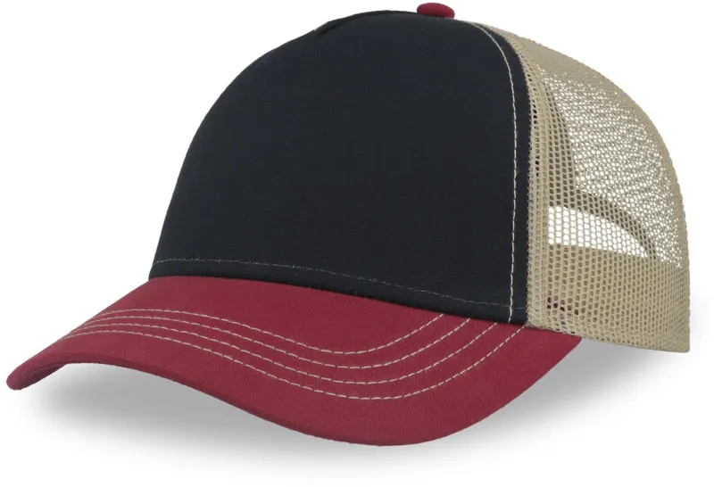 Navy / Burgundy / Beige