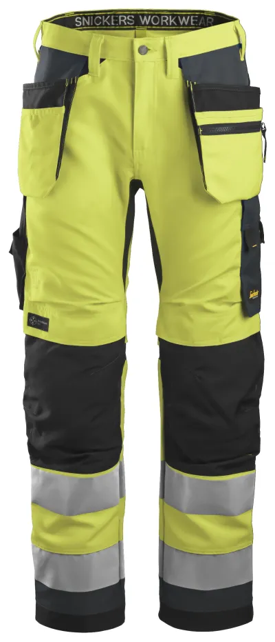 High-Vis, Arbeidsbukse+ med hylsterlommer Klasse 2