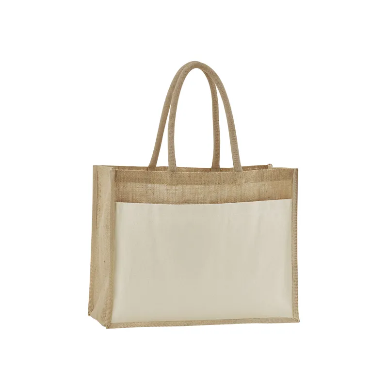 W480 Cotton Pocket Starched Jute Shopper