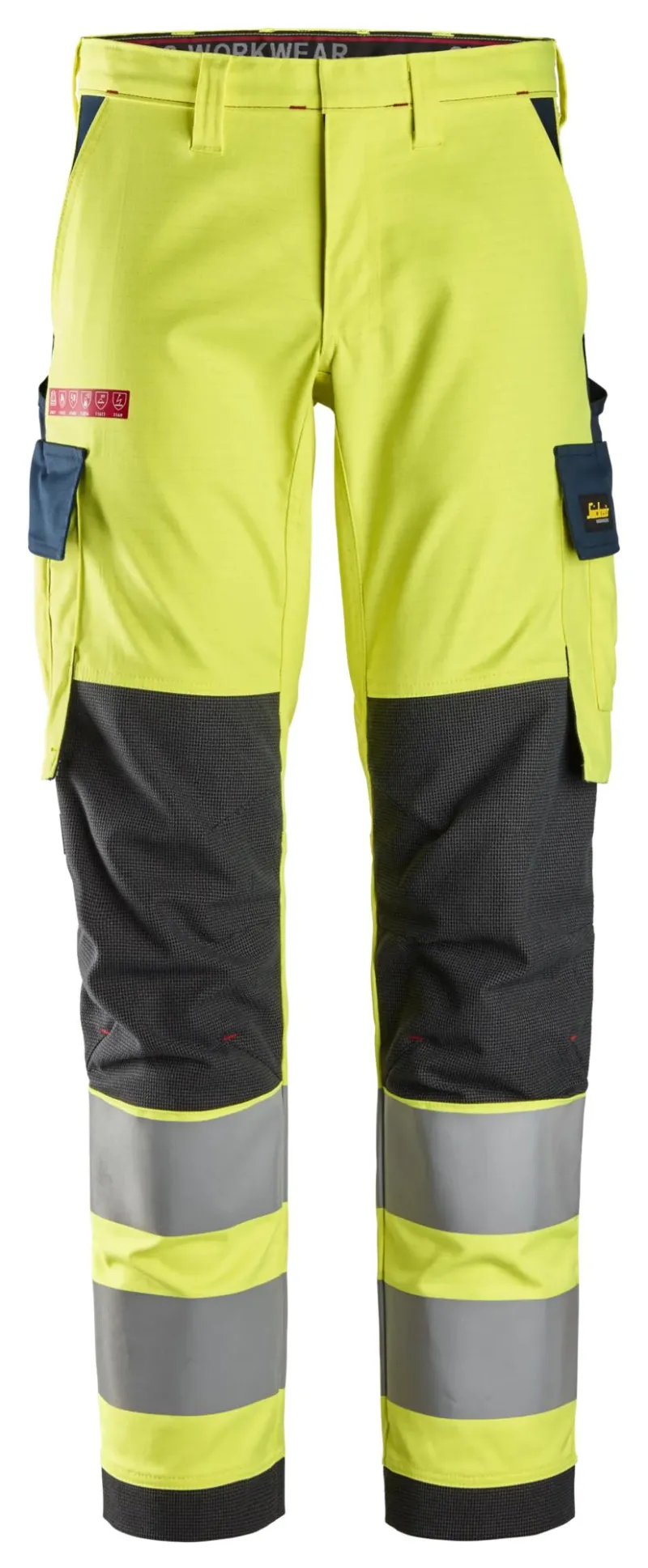 ProtecWork, Flammehemmende Arbeidsbukse med stretch, High-Vis klasse 2