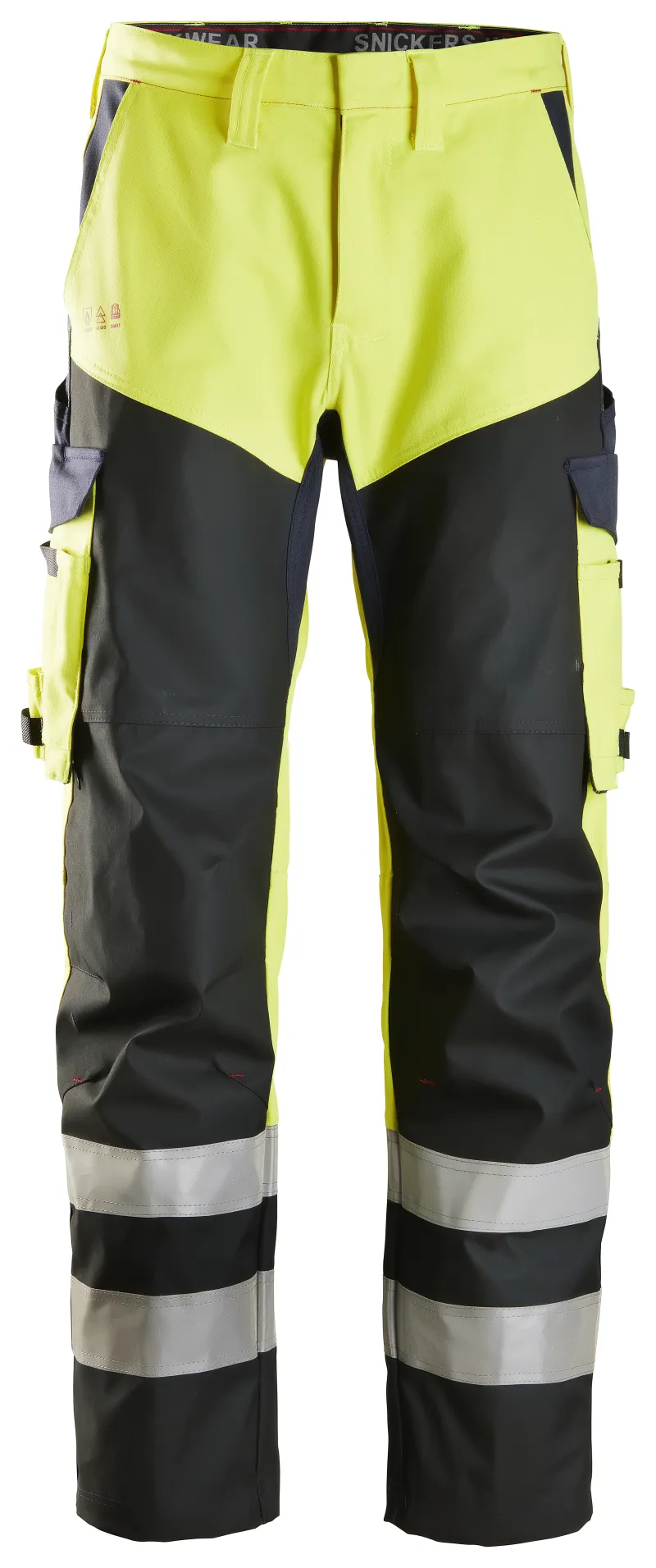 ProtecWork, Flammehemmende Arbeidsbukse med forsterket fremside av ben, High-Vis klasse 1