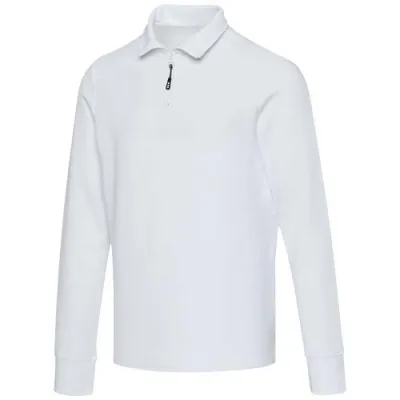 Apollo 245 g/m² langermet unisex poloskjorte med glidelås