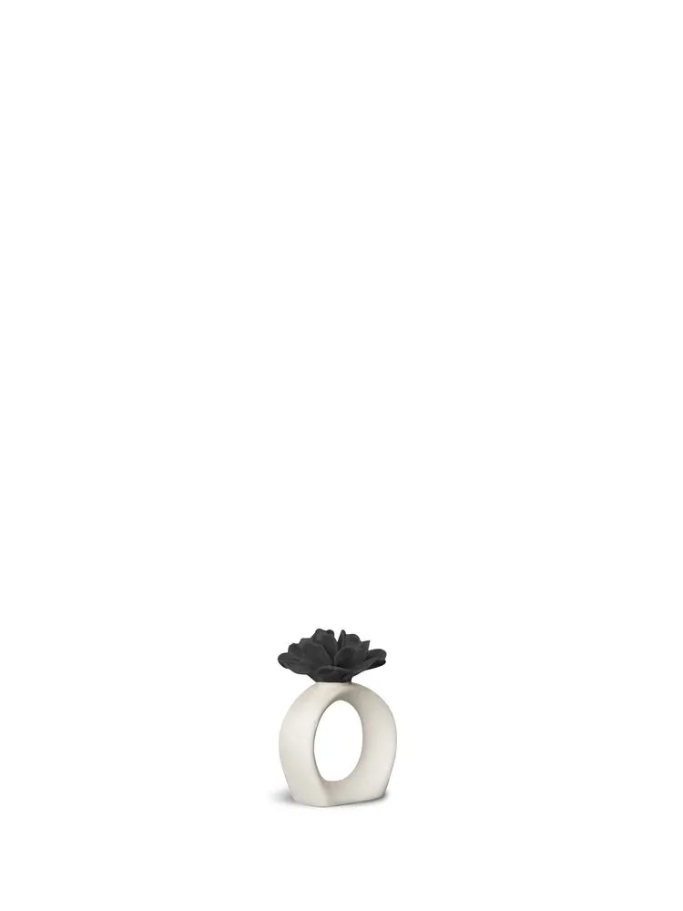 Napkin ring Water Lily (12) White/black