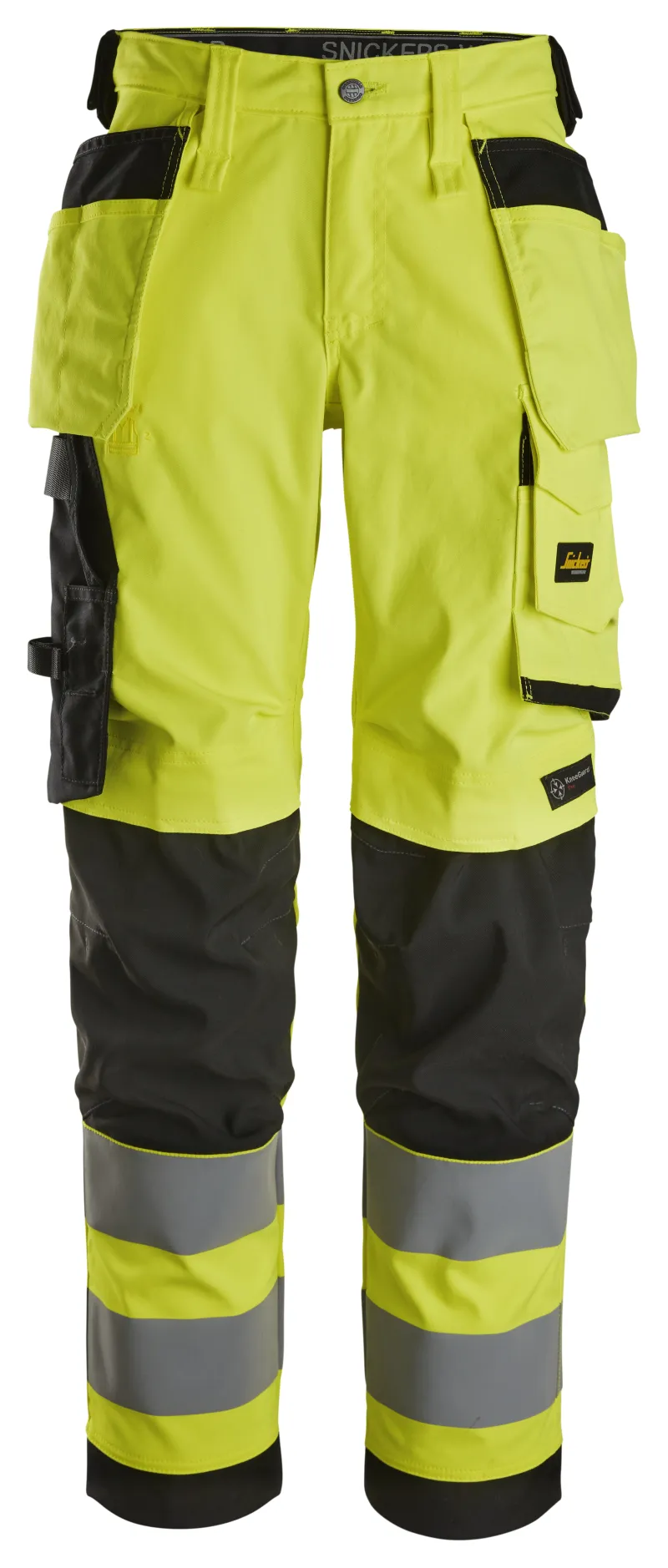 High-Vis, Arbeidsbukse med stretch og hylsterlommer for dame, Klasse 2