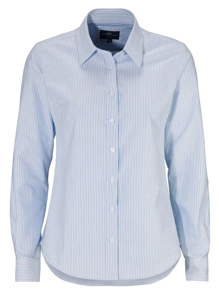 White / Light Blue Stripe