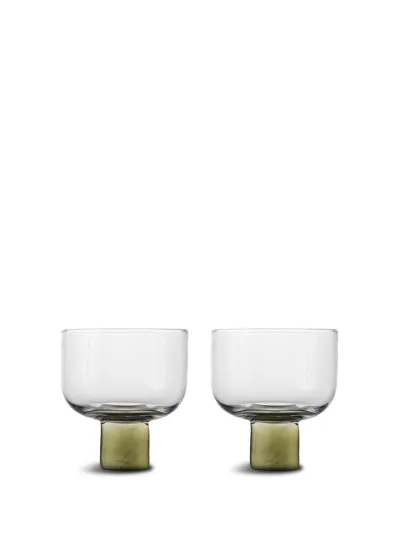 Glass Victoria 2pcs/set (6) Clear/olive
