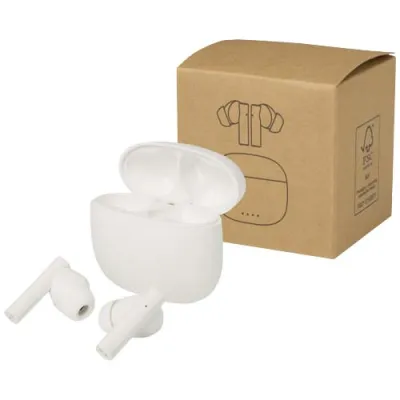Alterf True Wireless Bluetooth® hodetelefoner av resirkulert plast med silikonøreplugger