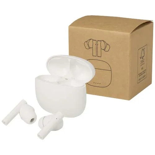 Alterf True Wireless Bluetooth® hodetelefoner av resirkulert plast med silikonøreplugger