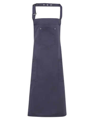 Chino Bib Apron Stål