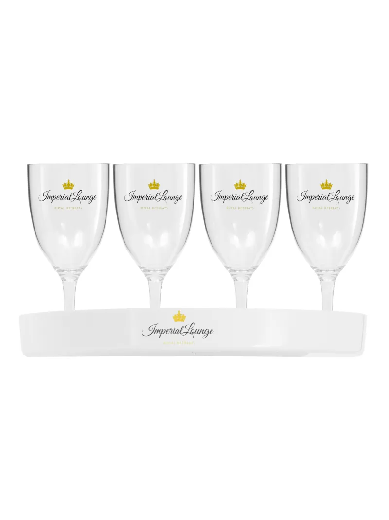 LN 4-pack Glass with Tray