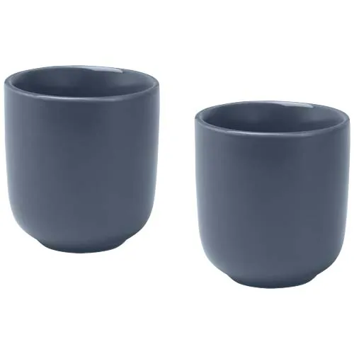 Male keramikk espressokopper 90 ml, sett med 2, matt overflate