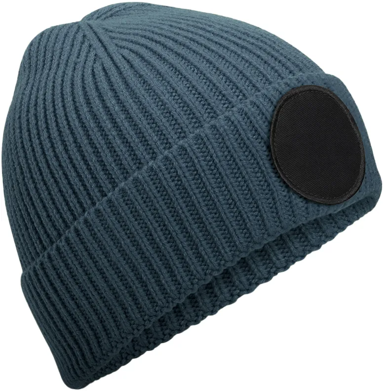 B332R Circular Fashion Patch Beanie