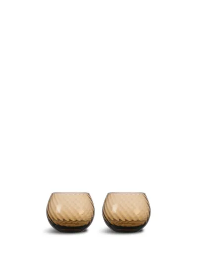 Water glass Opacity 2pcs/set Brown