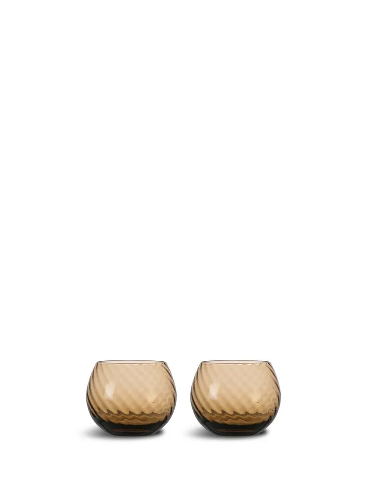 Water glass Opacity 2pcs/set Brown