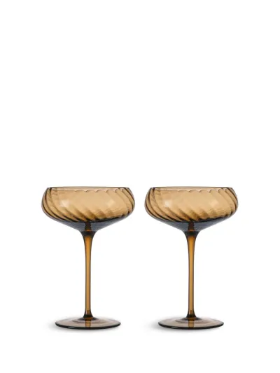 Champagne saucer Opacity 2pcs/set Brown