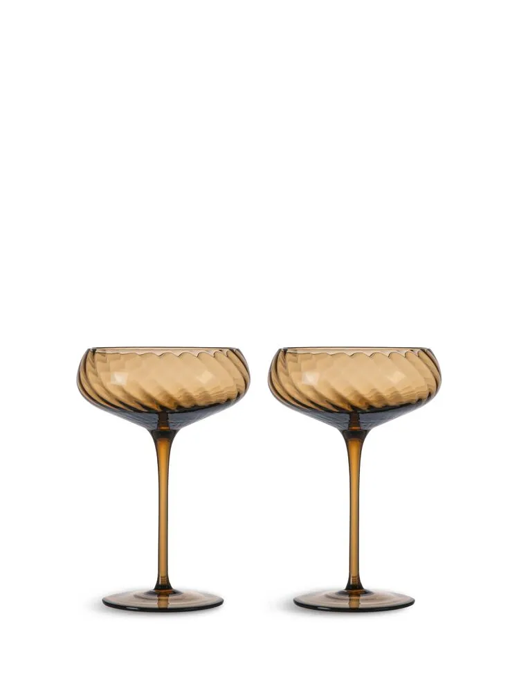 Champagne saucer Opacity 2pcs/set Brown