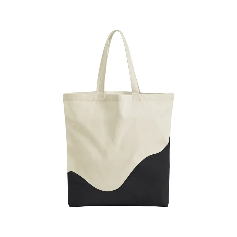 W235 Organic Cotton Wave Print Maxi Tote