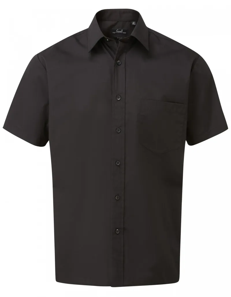 Men's Poplin S/S Hvit 23.0