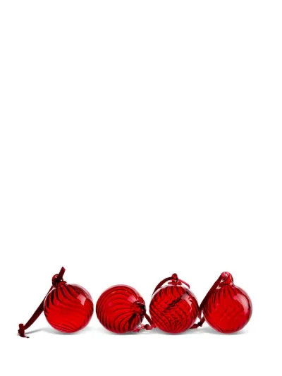 Christmas ornaments Opacity XS 4pcs Red