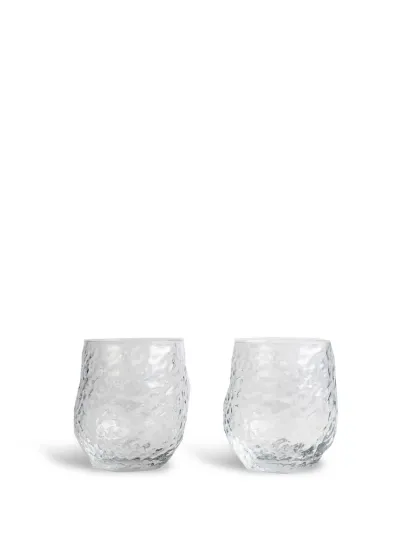 Glass Swan 2pcs/set Clear