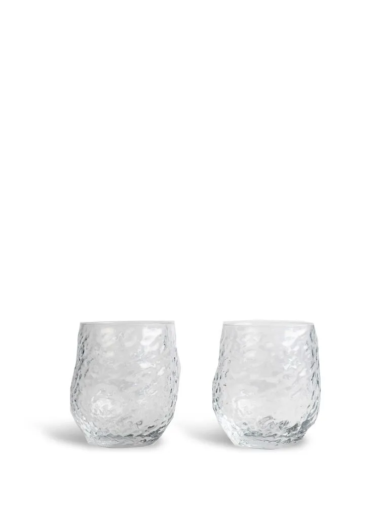 Glass Swan 2pcs/set Clear