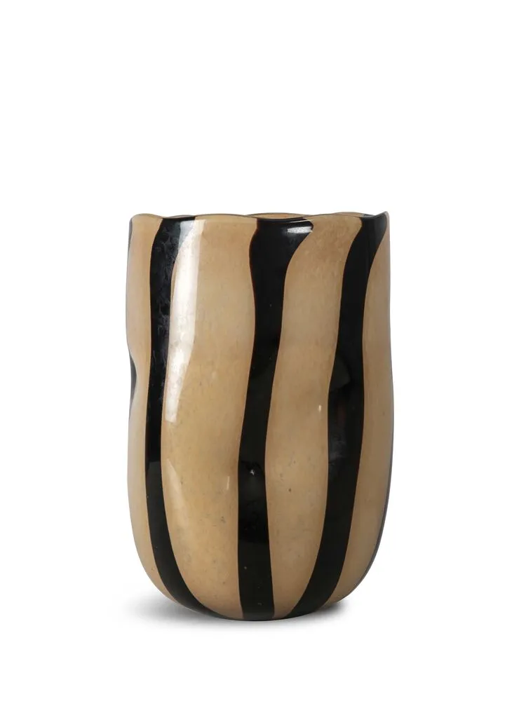 Vase Curt Black/beige