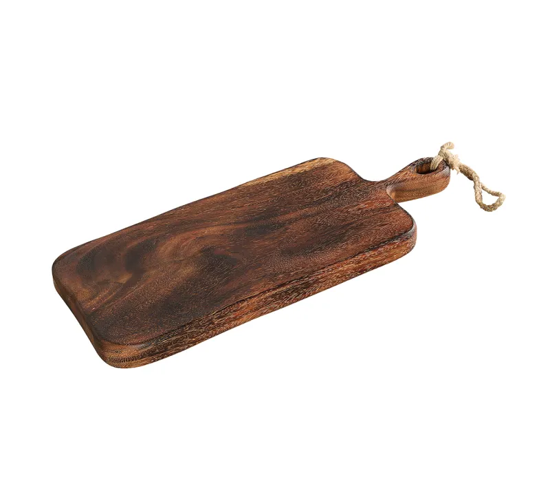 Skjærebrett i akasie med håndtak 46 x 18 cm