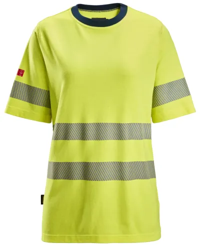 ProtecWork, Flammehemmende T-skjorte for dame, High-Vis klasse 2