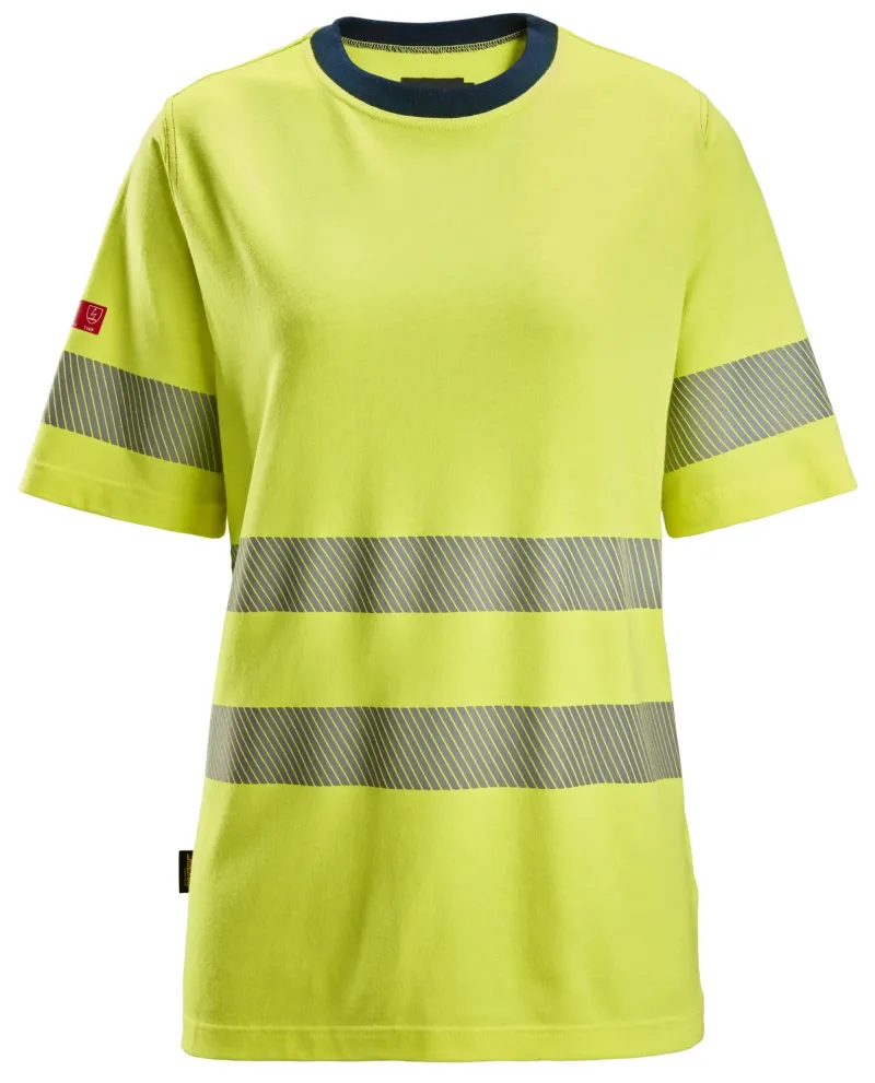 ProtecWork, Flammehemmende T-skjorte for dame, High-Vis klasse 2