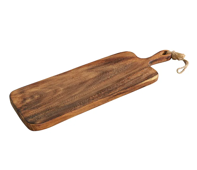 Skjærebrett i akasie med håndtak 60 x 20 cm
