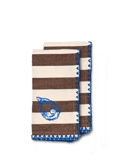 Kitchen towel Bubba oyster 2pcs/set Brown