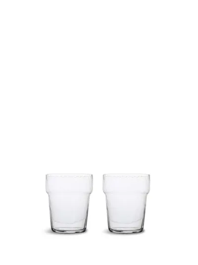 Short glass Opacity 2pcs/set Clear