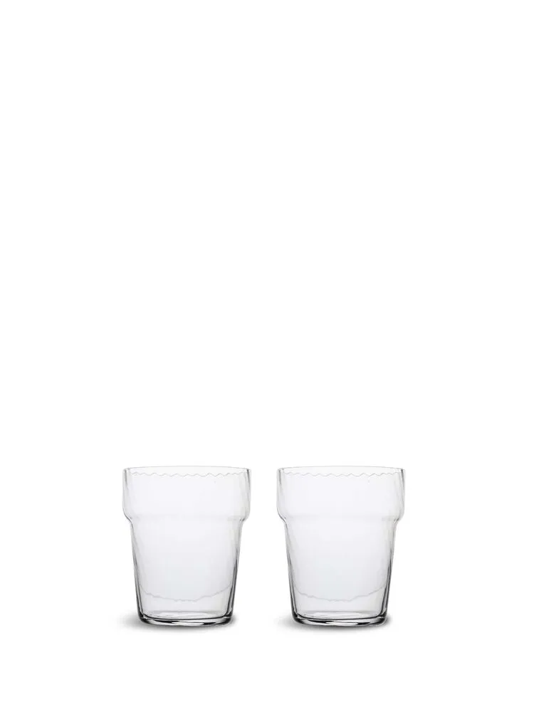 Short glass Opacity 2pcs/set Clear