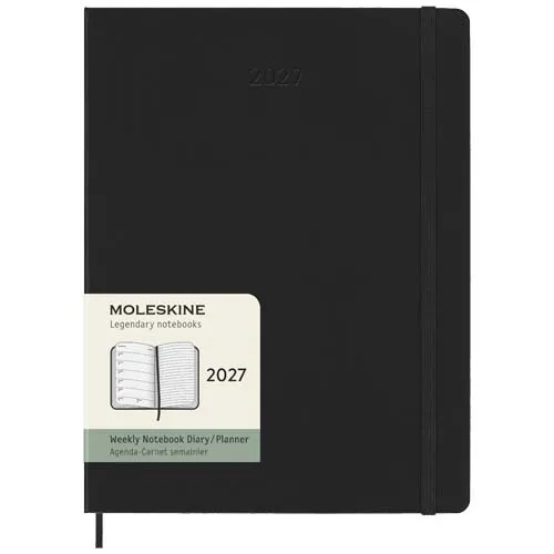 Moleskine 12 måneders ukeskalender ekstra stor, hardt omslag