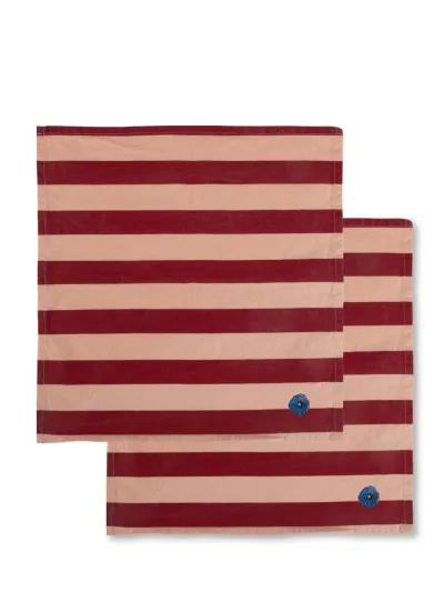 Napkin Leya stripe 2pcs/set (6) Red/pink
