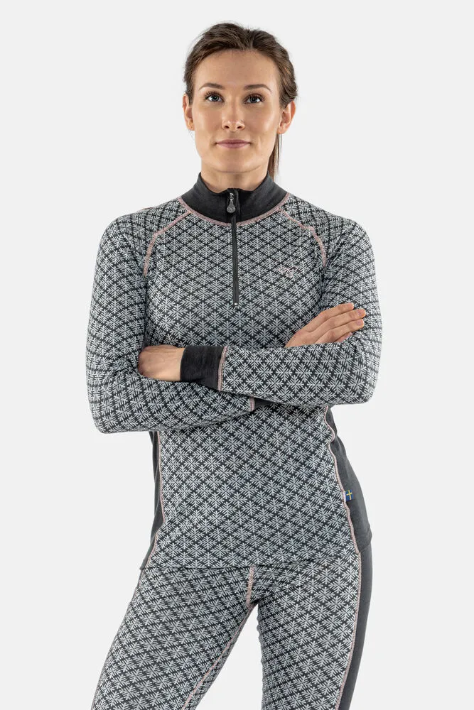 Half-zip, long sleeve, women