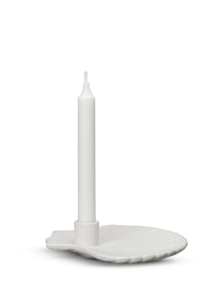 Candle holder Shell (6) White