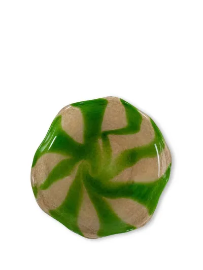 Plate Curve M Green/beige